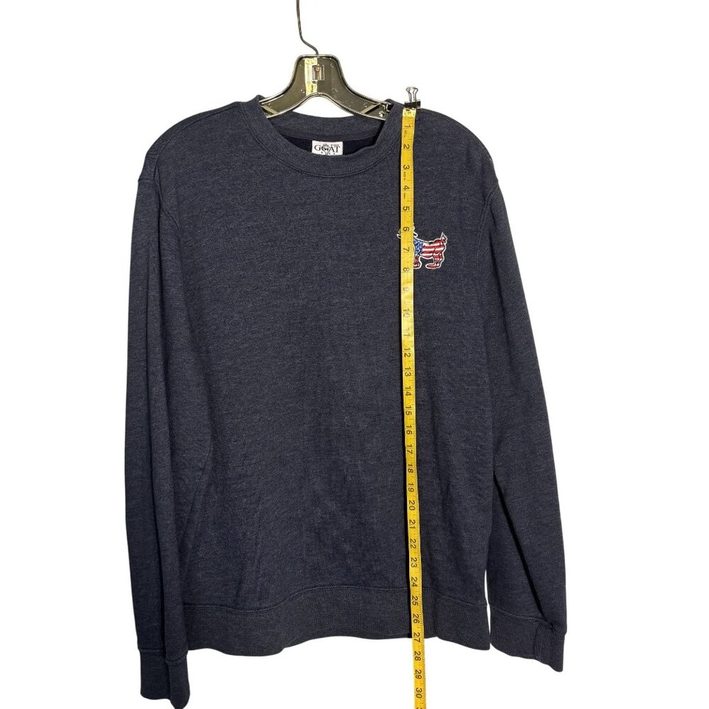 GOAT USA Navy Crewneck Sweatshirt Size Medium - Picture 5 of 9